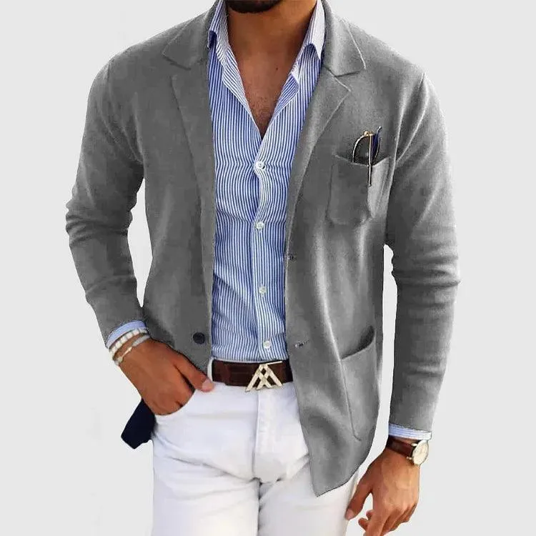 Moderne Herren Strickjacke | Leichter Cardigan Mit Taschen