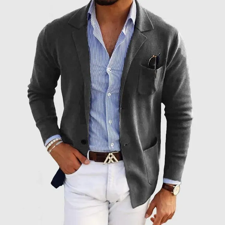 Moderne Herren Strickjacke | Leichter Cardigan Mit Taschen