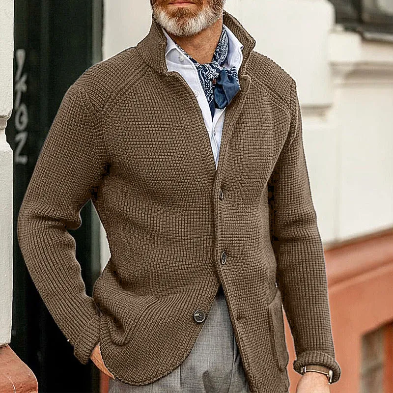 Eleganter Herren Cardigan | Strickjacke Mit Knöpfen