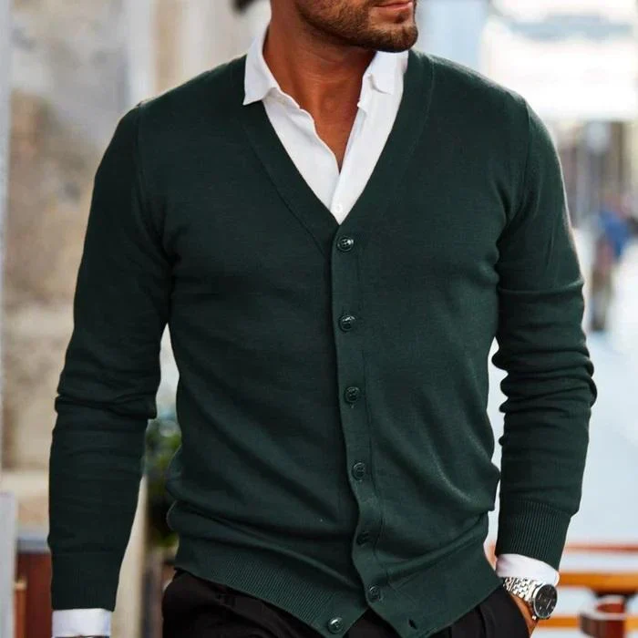 Strickjacke Mit Knöpfen Für Herren | Casual Cardigan Stil