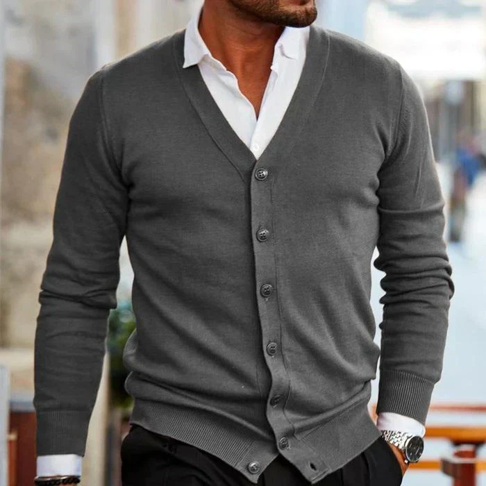 Strickjacke Mit Knöpfen Für Herren | Casual Cardigan Stil