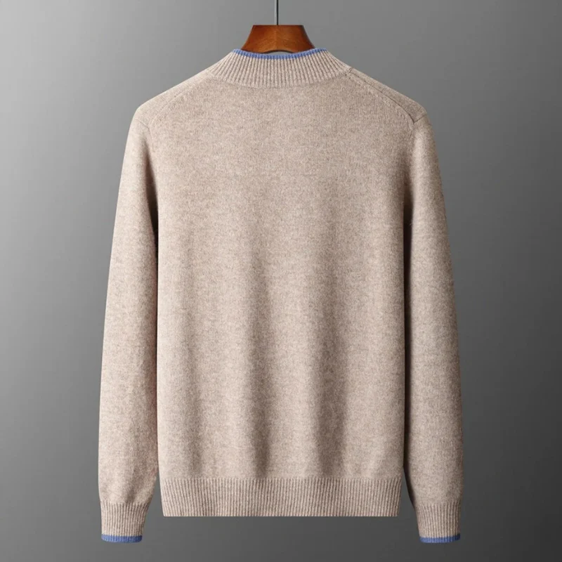Reißverschluss Strickjacke Für Herren | Minimalistischer Stil Mit Stehkragen