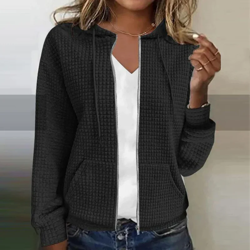 Damen Strickjacke Kariert Jacke | Elegant Leicht