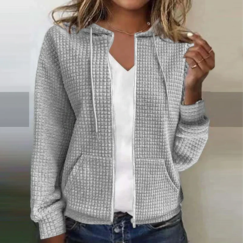 Damen Strickjacke Kariert Jacke | Elegant Leicht