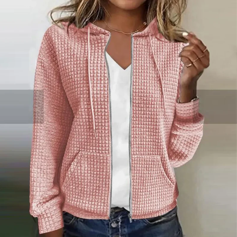 Damen Strickjacke Kariert Jacke | Elegant Leicht