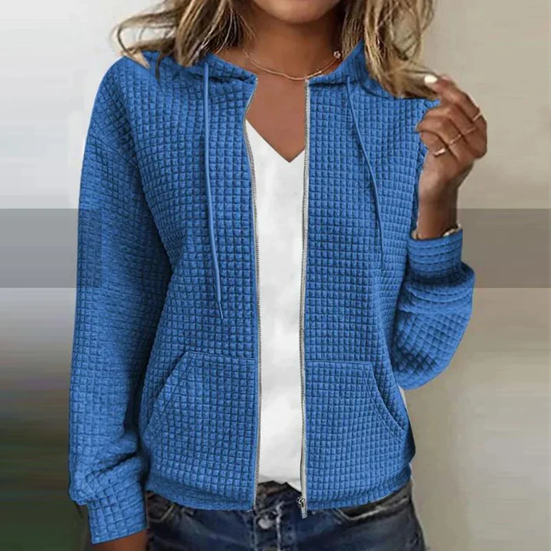 Damen Strickjacke Kariert Jacke | Elegant Leicht