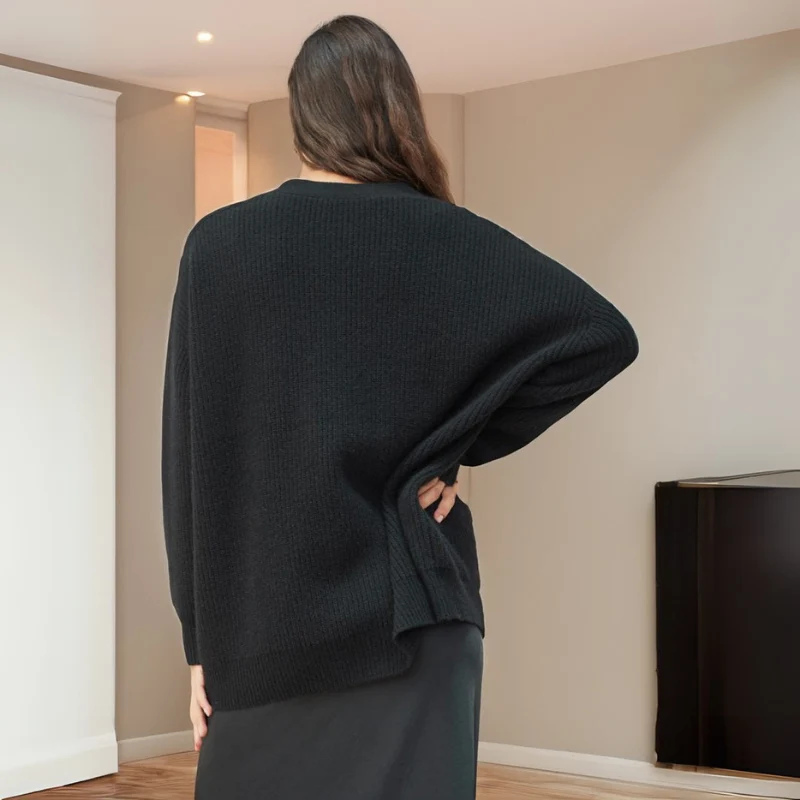 Strickjacke Damen Oversize Gerippt | Locker Lang