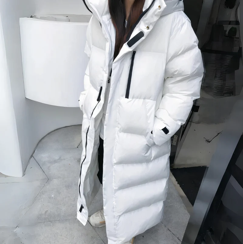 Daunenjacke Damen Lang Mit Kapuze | Winterparka Gefüttert