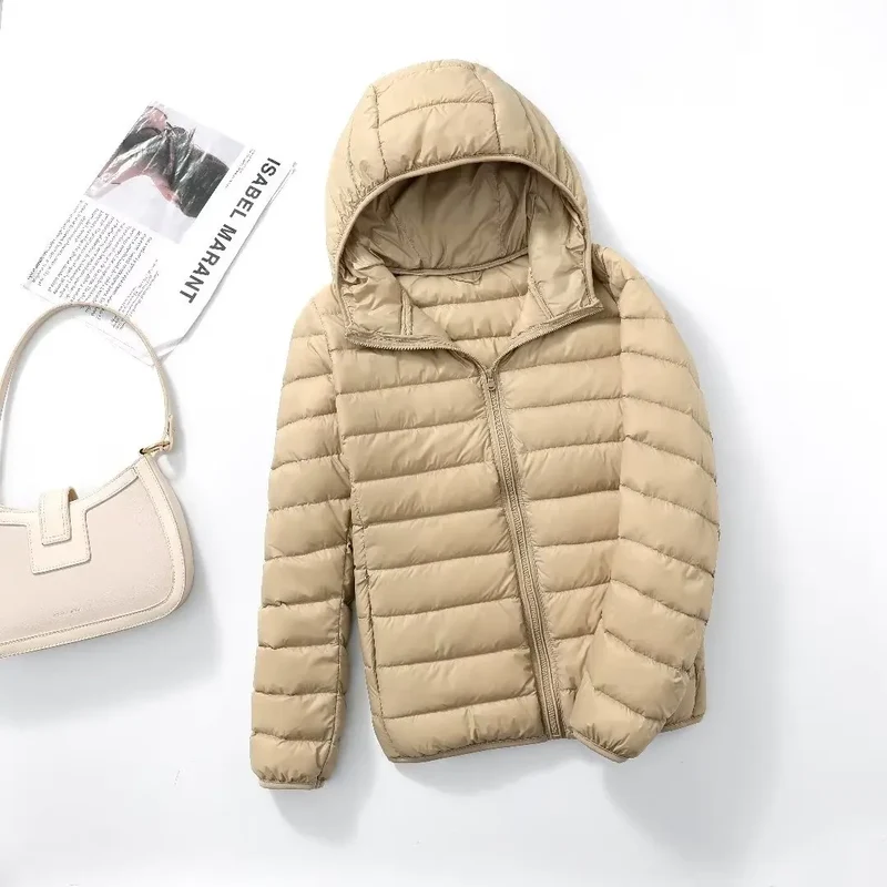 Daunenjacke Damen Leicht Mit Kapuze | Kompakt Und Gefüttert