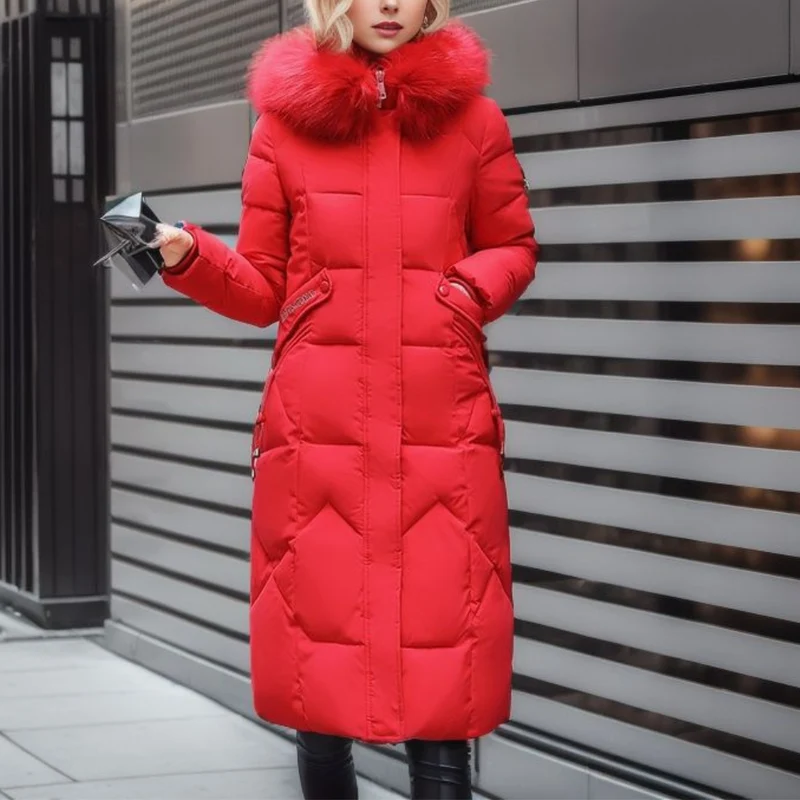 Daunenjacke Damen Lang Mit Kapuze | Gefüttert Und Elegant