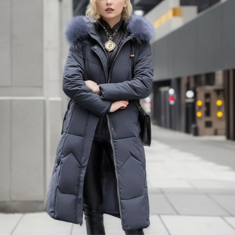 Daunenjacke Damen Lang Mit Kapuze | Gefüttert Und Elegant