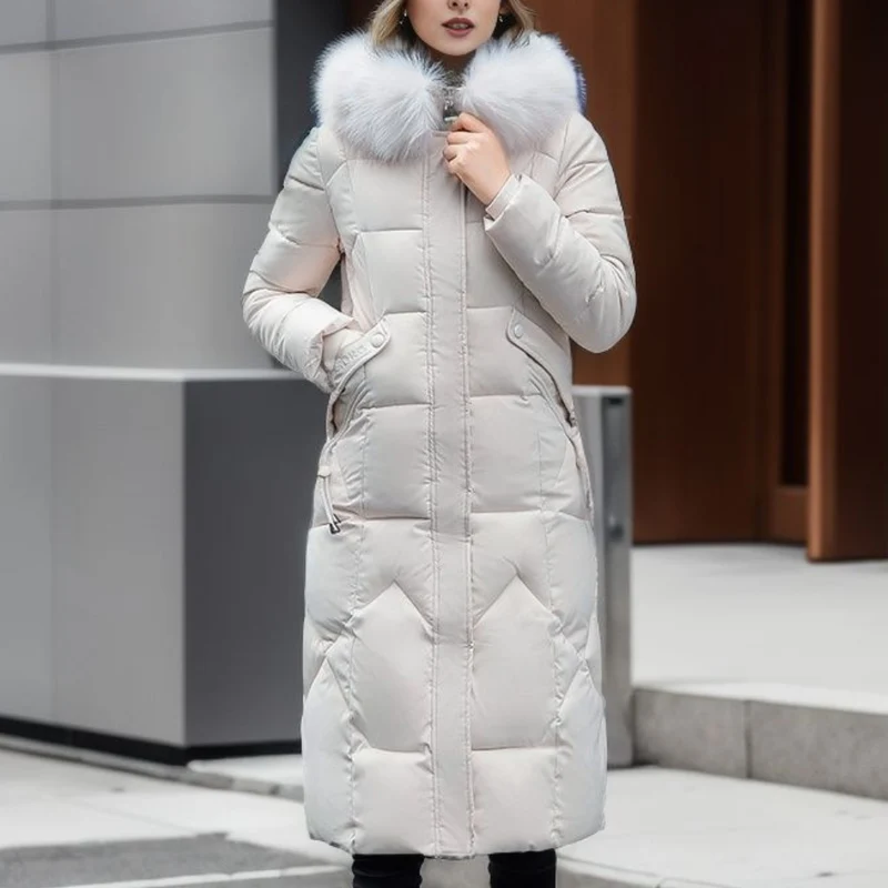 Daunenjacke Damen Lang Mit Kapuze | Gefüttert Und Elegant