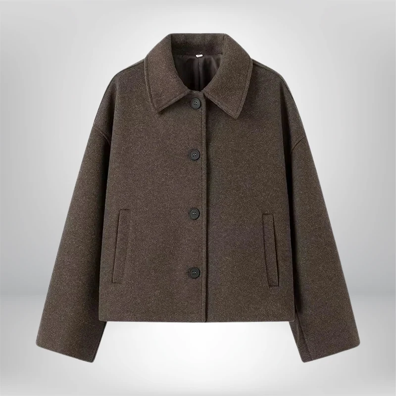 Damen Übergangsjacke Kurz Mantel | Oversized Elegant