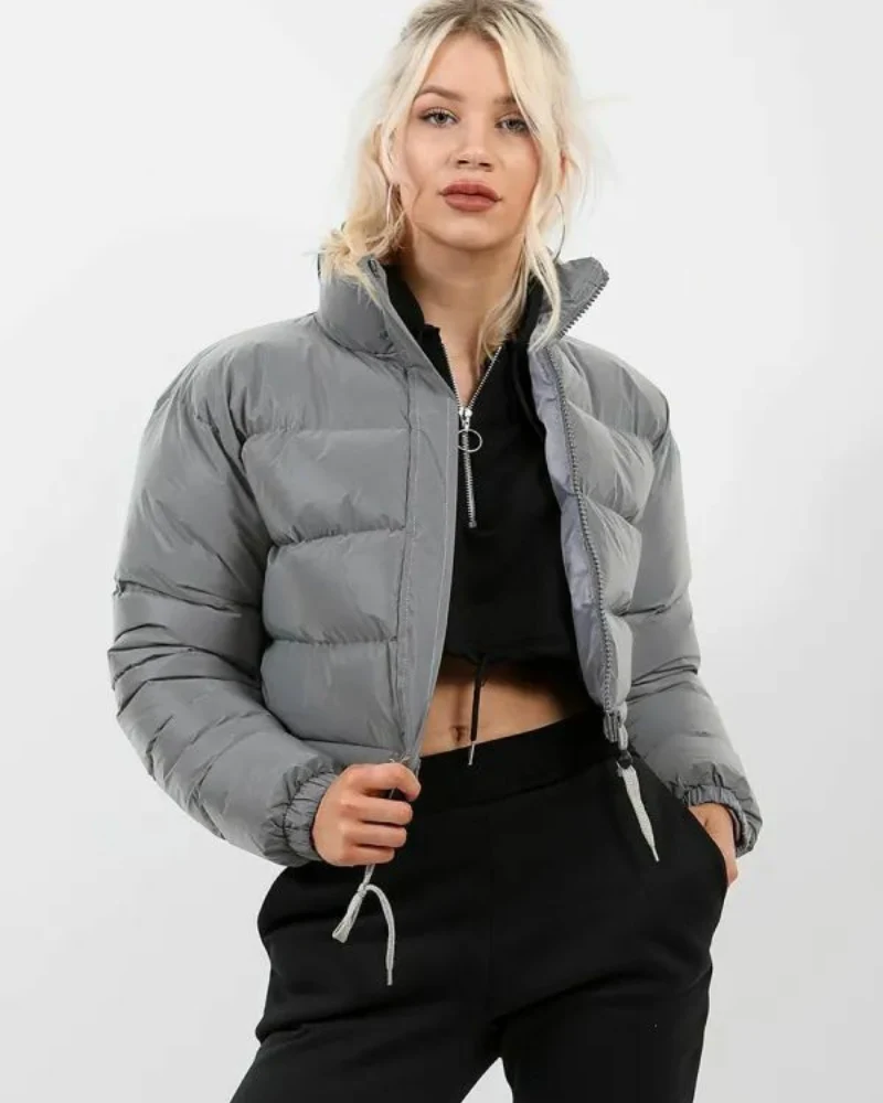 Damen Übergangsjacke Kurz Jacke | Mit Kapuze Wintertauglich