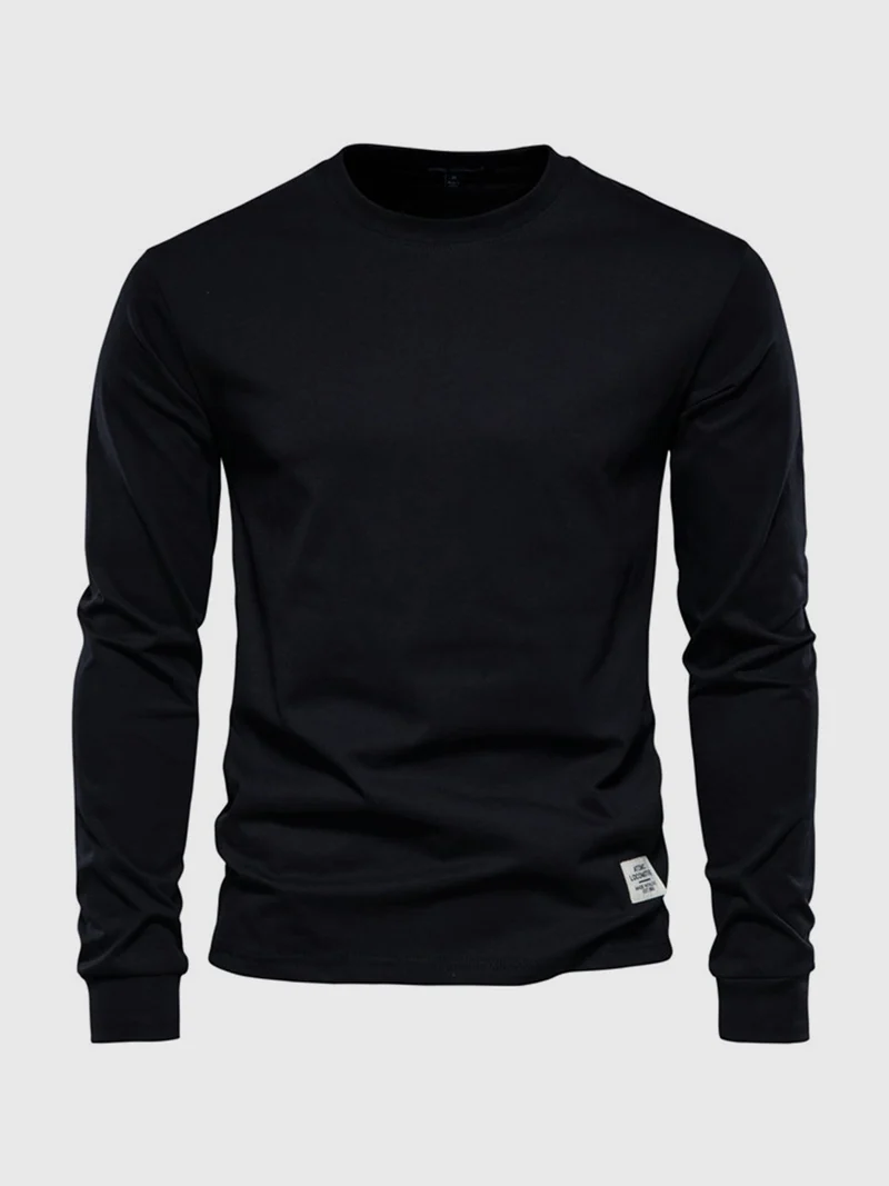 Pullover Herren Langarmshirt Rundhals | Basic Style
