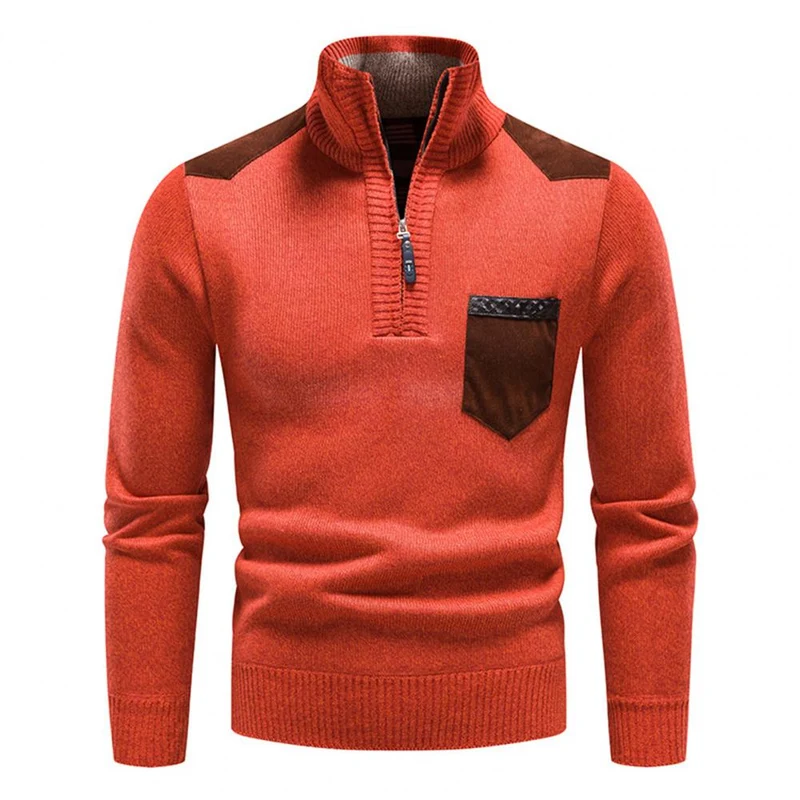 Pullover Herren Mit Reißverschluss | Zipper Design Mit Brusttasche