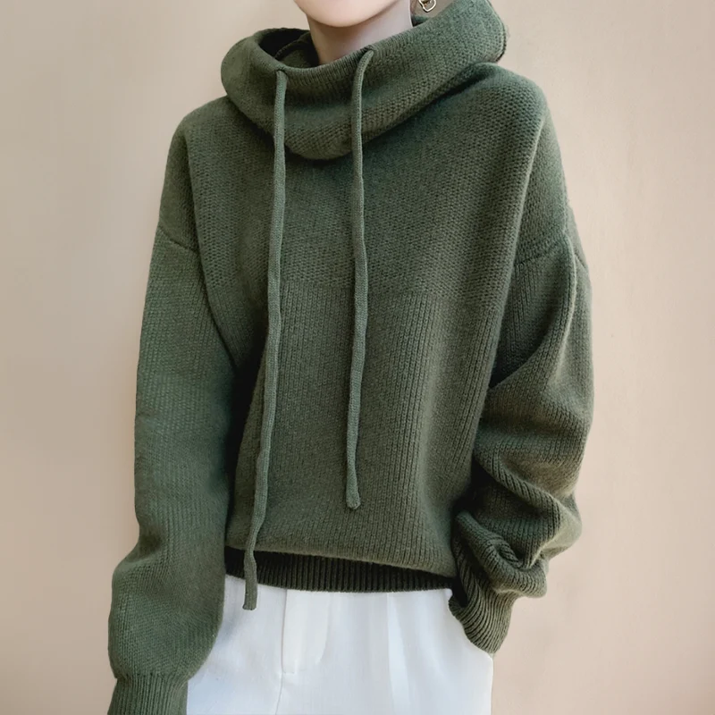 Pullover Damen Rollkragen Mit Kordelzug | Weich & Warm