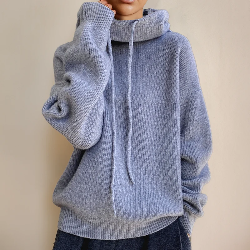 Pullover Damen Rollkragen Mit Kordelzug | Weich & Warm