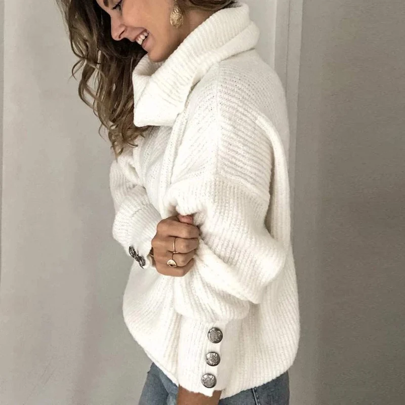 Leichter Rollkragenpullover Damen