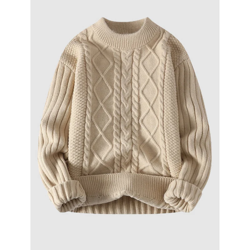 Gemütlicher Pullover aus Kabelstrick