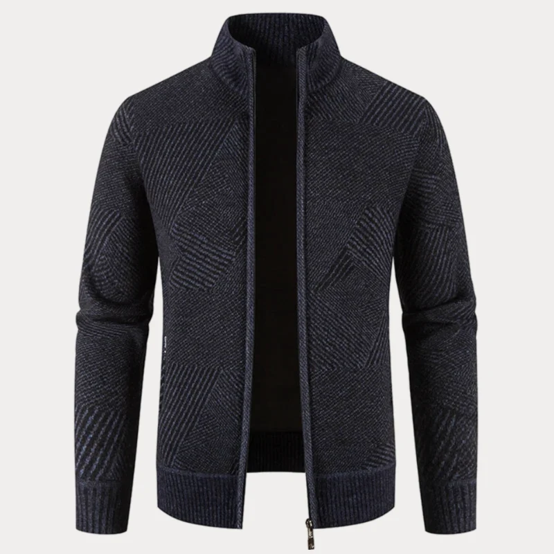 Stilvolle Winter Strickjacke mit Kapuze