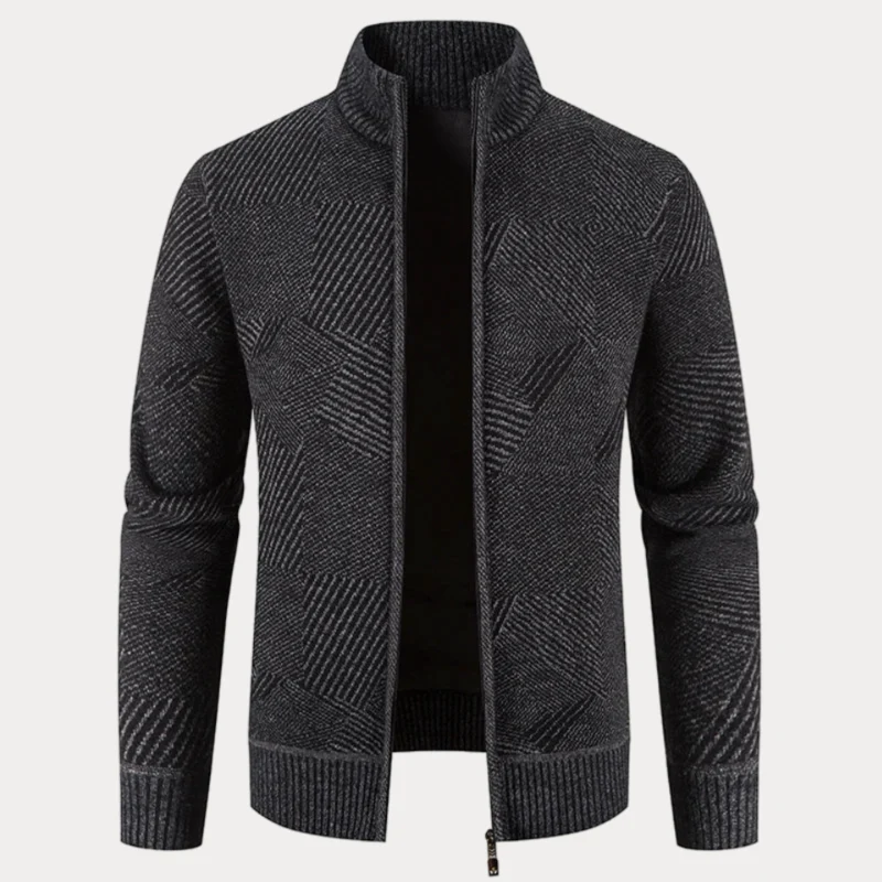 Stilvolle Winter Strickjacke mit Kapuze