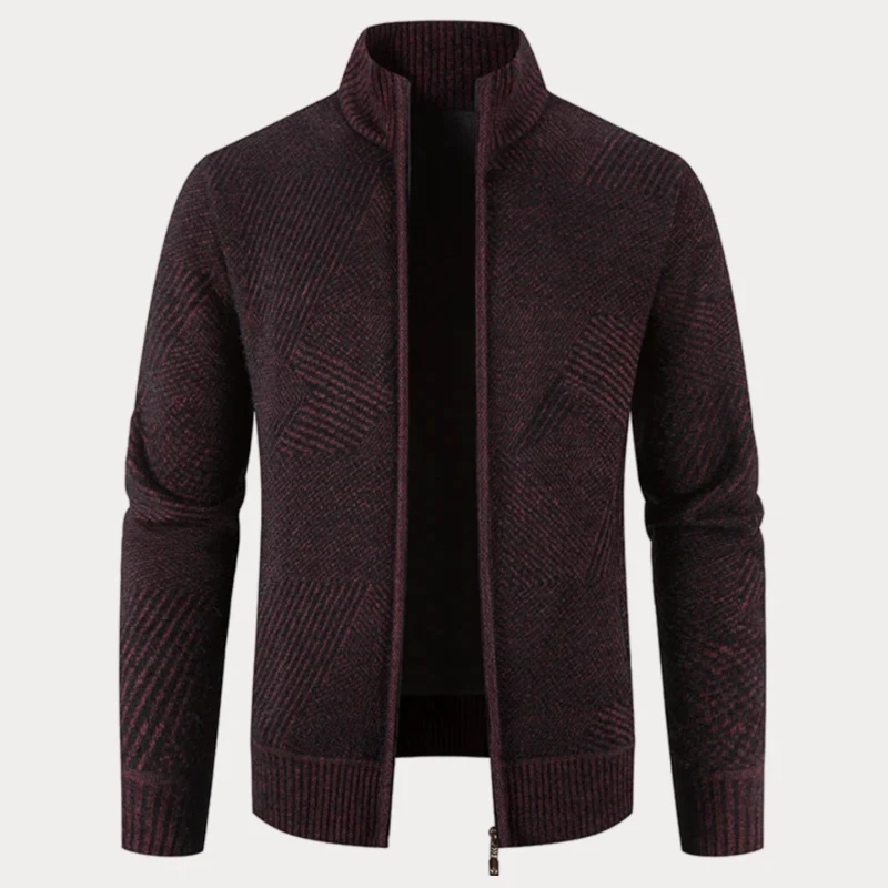 Stilvolle Winter Strickjacke mit Kapuze