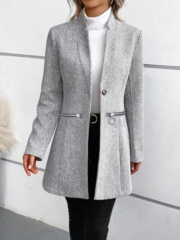 Moderner kragenloser Blazer