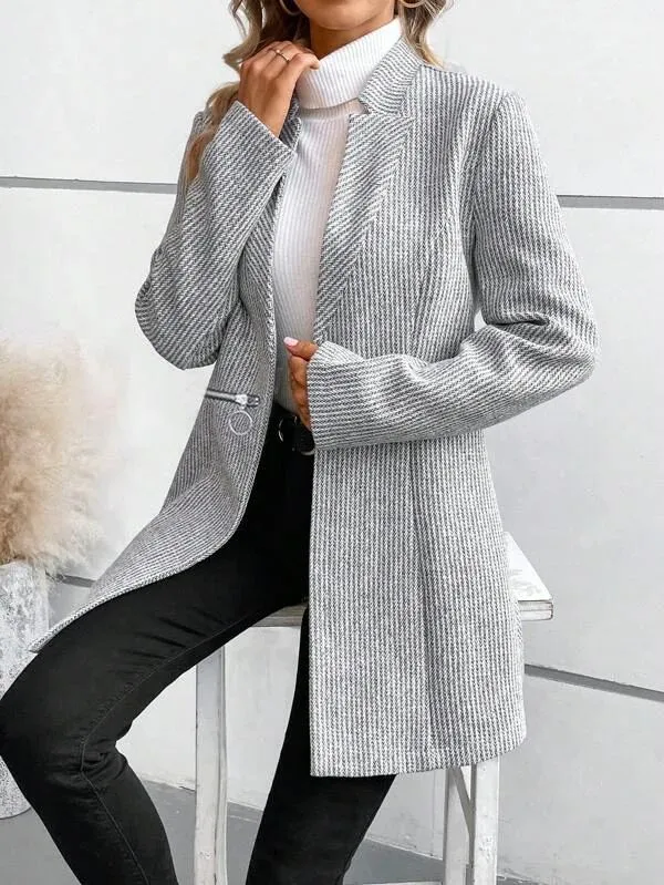Moderner kragenloser Blazer