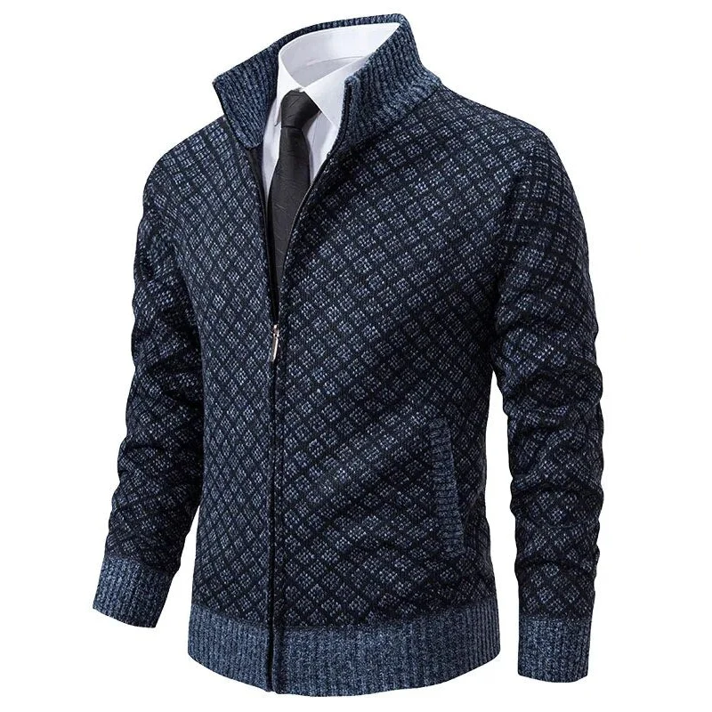Strick jacke Stehkragen und Reißverschluss