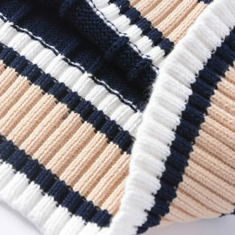 Dicker V-Ausschnitt ärmelloser Strickpullover