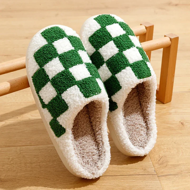Hausschuhe Schachbrett Muster Unisex | Warm & Rutschfest