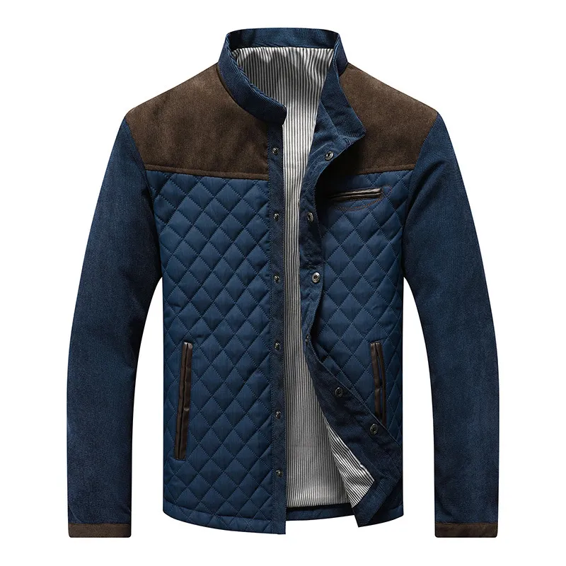 Leicht Gefüttert Übergangsjacke Herren | Elegant Steppjacke Kontrast