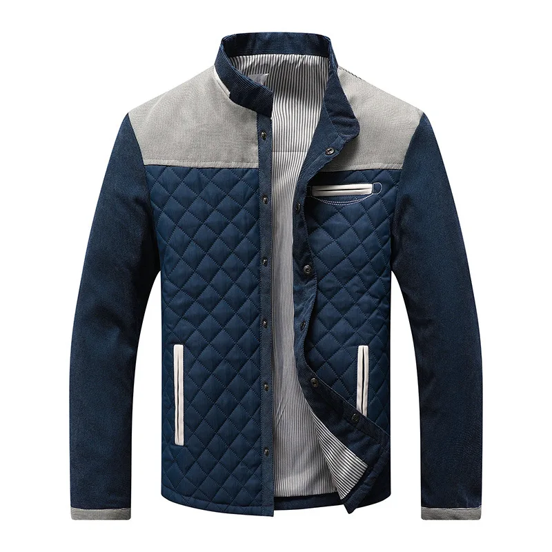 Leicht Gefüttert Übergangsjacke Herren | Elegant Steppjacke Kontrast