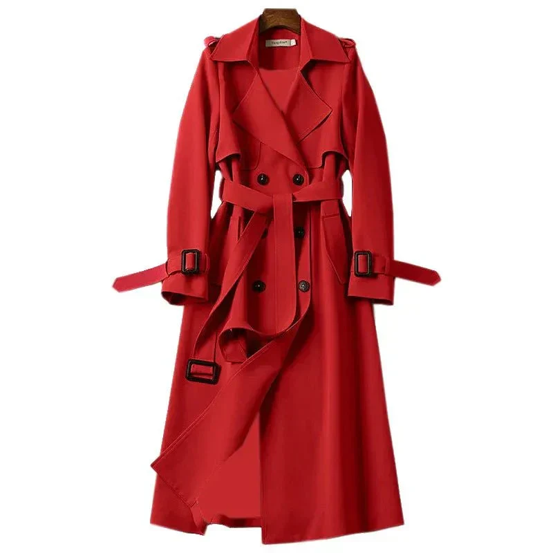 Damen Klassischer Trenchcoat | Lang Elegant