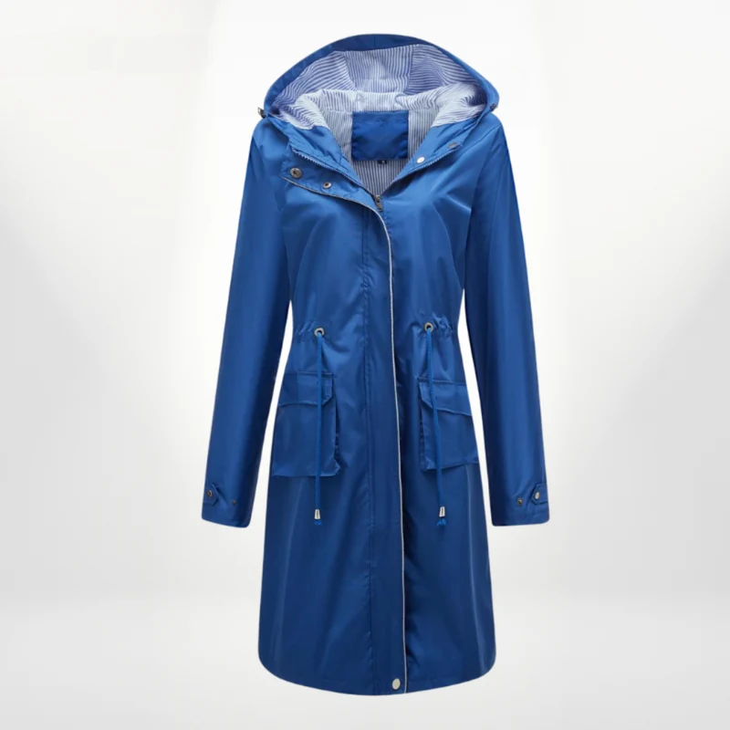Wasserdichter Trenchcoat Damen Mit Kapuze | Lang Leicht