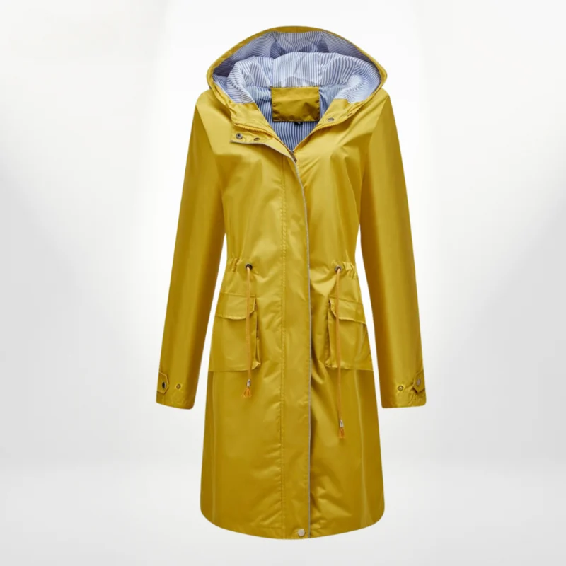 Wasserdichter Trenchcoat Damen Mit Kapuze | Lang Leicht