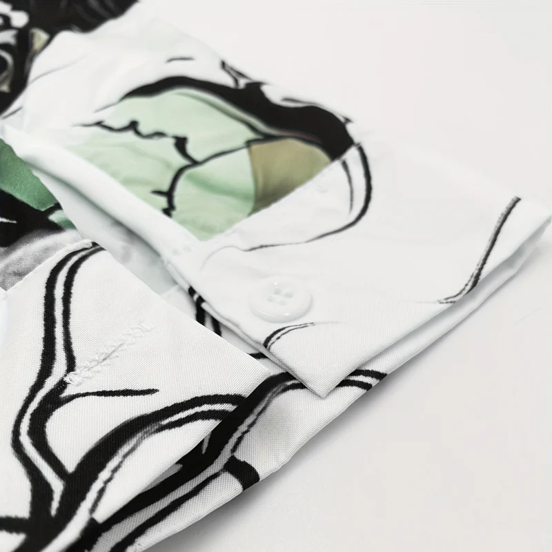 Herren Halloween-Hemd mit Print | Langarm
