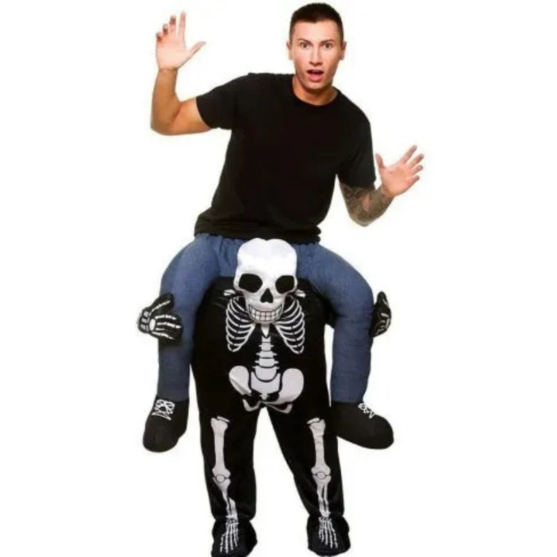 Unisex Halloween Aufsitz-Kostüm | Illusionsdesign & Einteiler