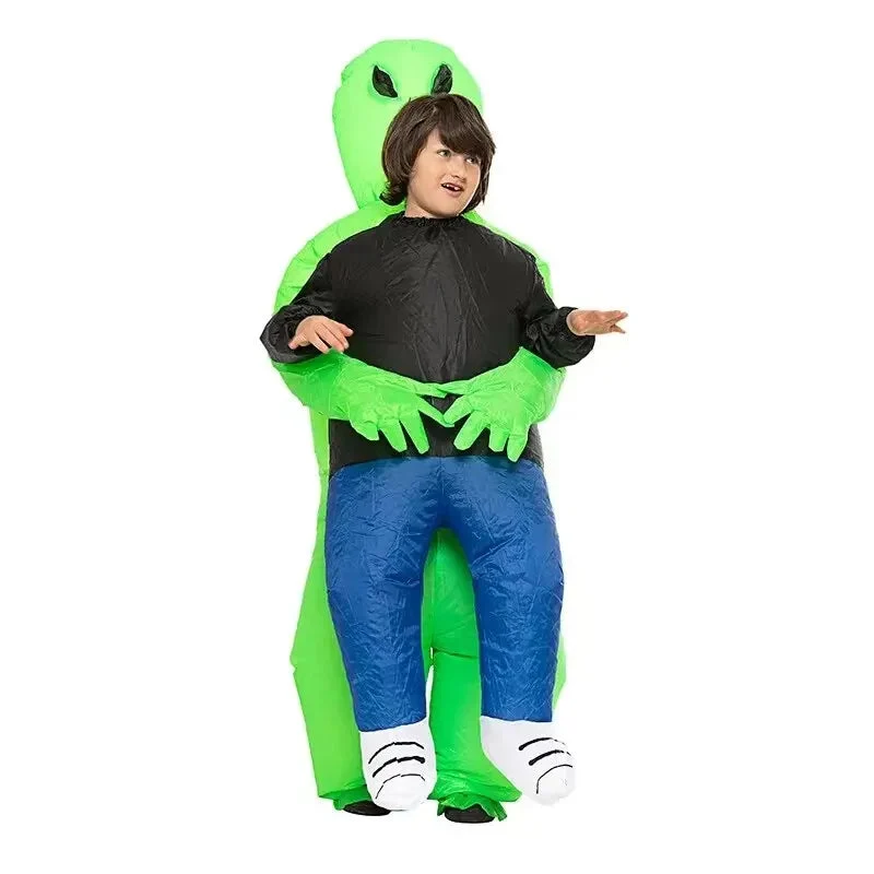 Unisex Aufblasbares Alien Kostüm | Halloween Verkleidung mit Trage-Effekt
