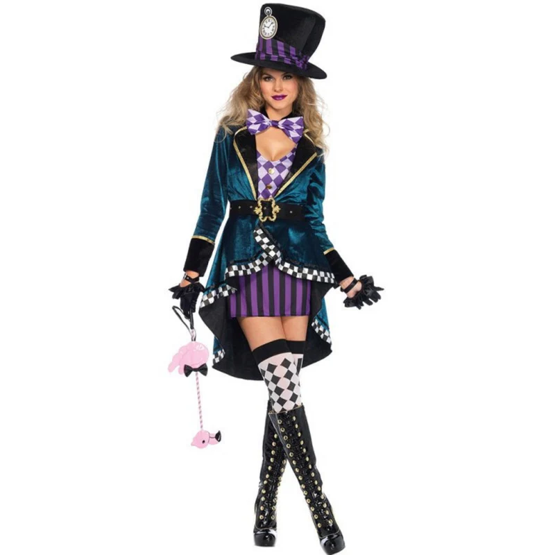 Damen Halloween Kostüm Zirkus | Jacke mit Minirock Set
