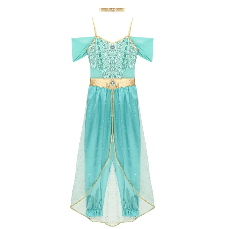 Damen Fantasy Halloween Jumpsuit | Schulterfrei im Harem-Stil