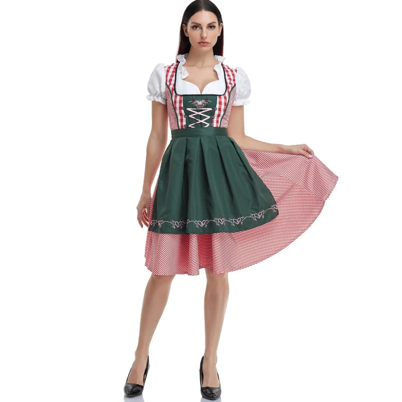 Damen Elegantes Traditionelles Dirndlkleid | Midi