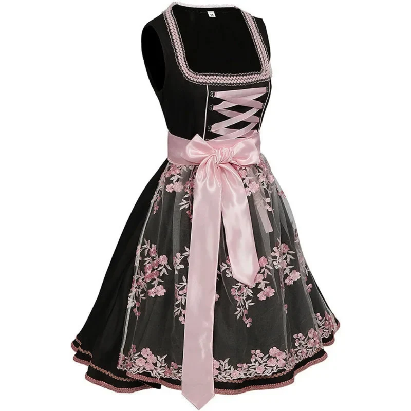 Damen Traditionelles Dirndlkleid mit Stickerei | Midi