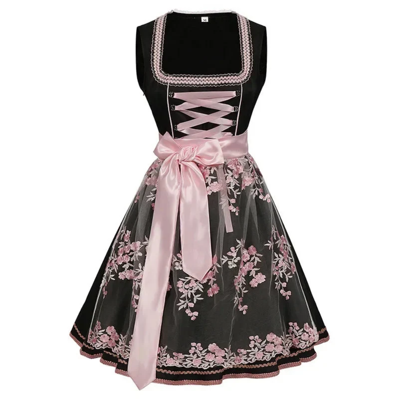 Damen Traditionelles Dirndlkleid mit Stickerei | Midi