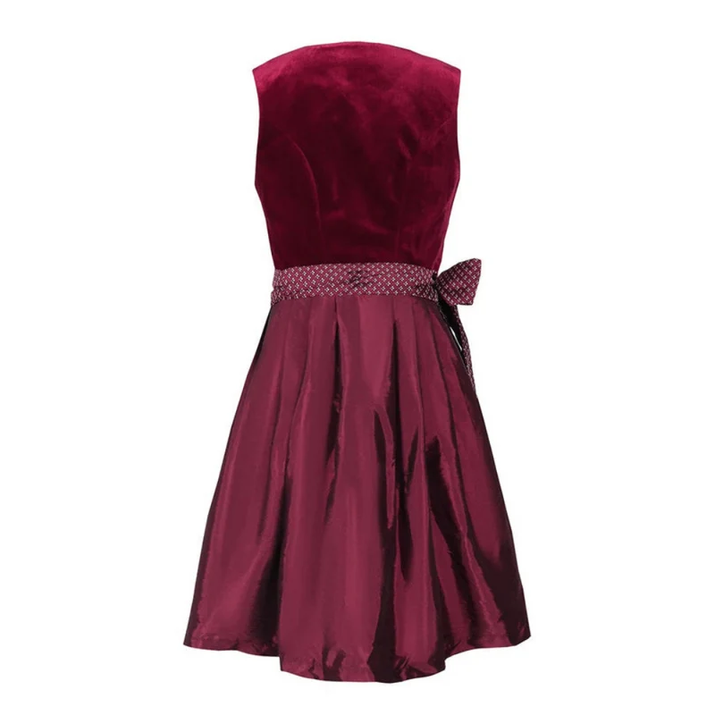 Damen Elegantes Kontrast Dirndl Kleid | Festlich Midi
