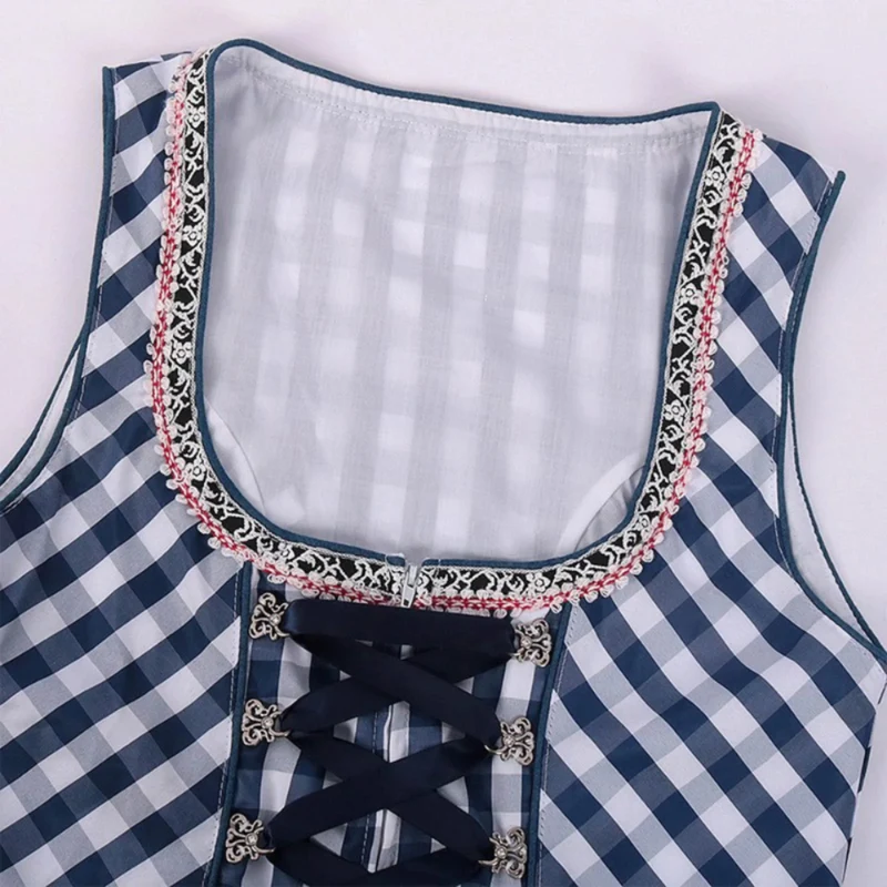 Damen Festliches Dirndl Kleid | Midilänge im klassischen Trachtenstil