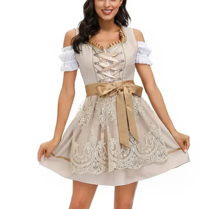 Damen Elegantes Mini Dirndlkleid | Traditionell Festlich