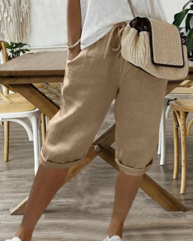 Damen Bequeme Kordelzug Shorts | Kurze Hosen Damen