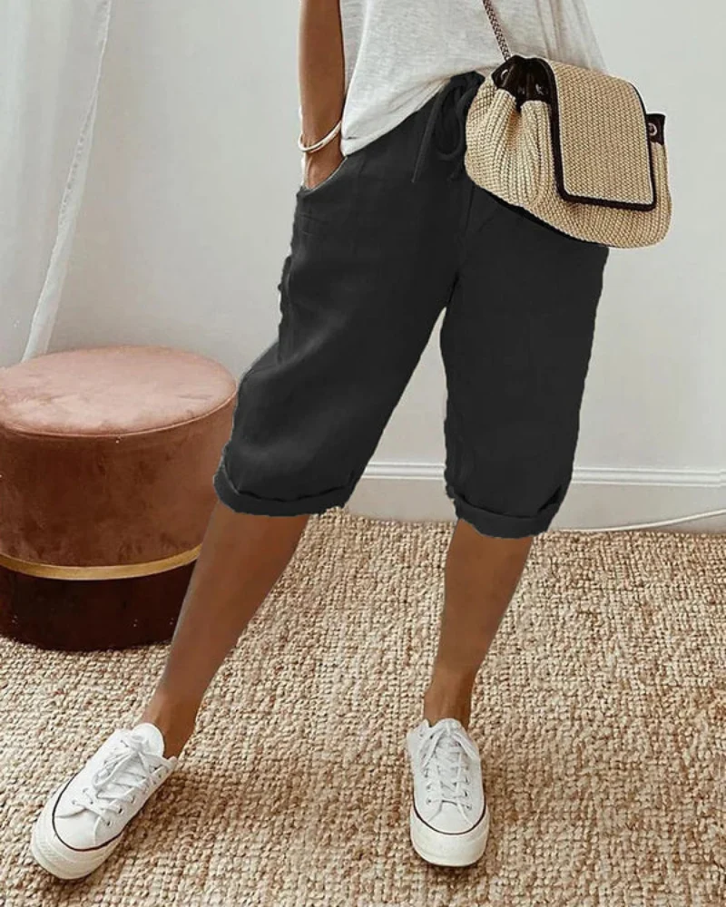 Damen Bequeme Kordelzug Shorts | Kurze Hosen Damen
